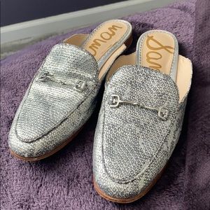 Sam Edelman Silver mules